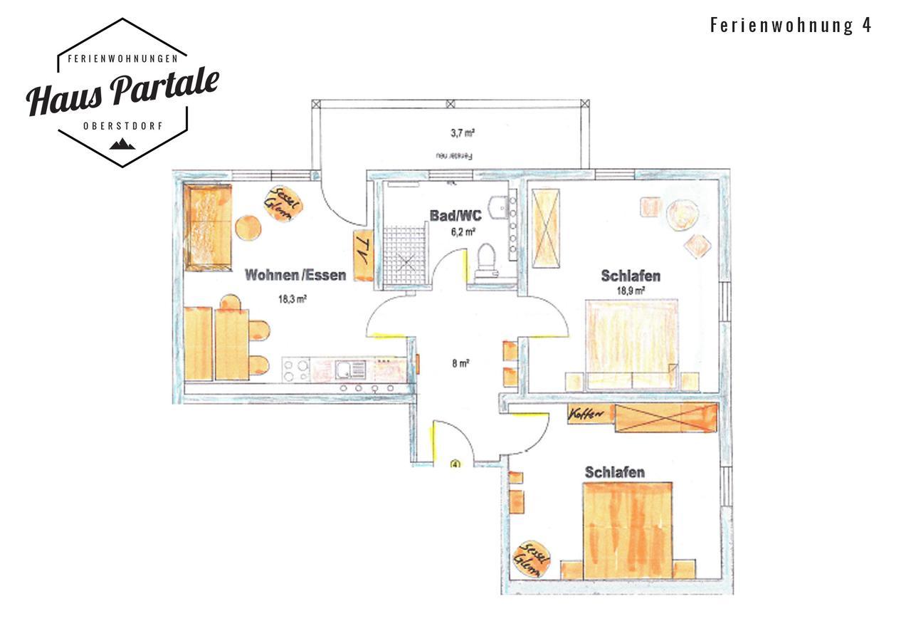 Haus Partale Διαμέρισμα Όμπερσντορφ Εξωτερικό φωτογραφία